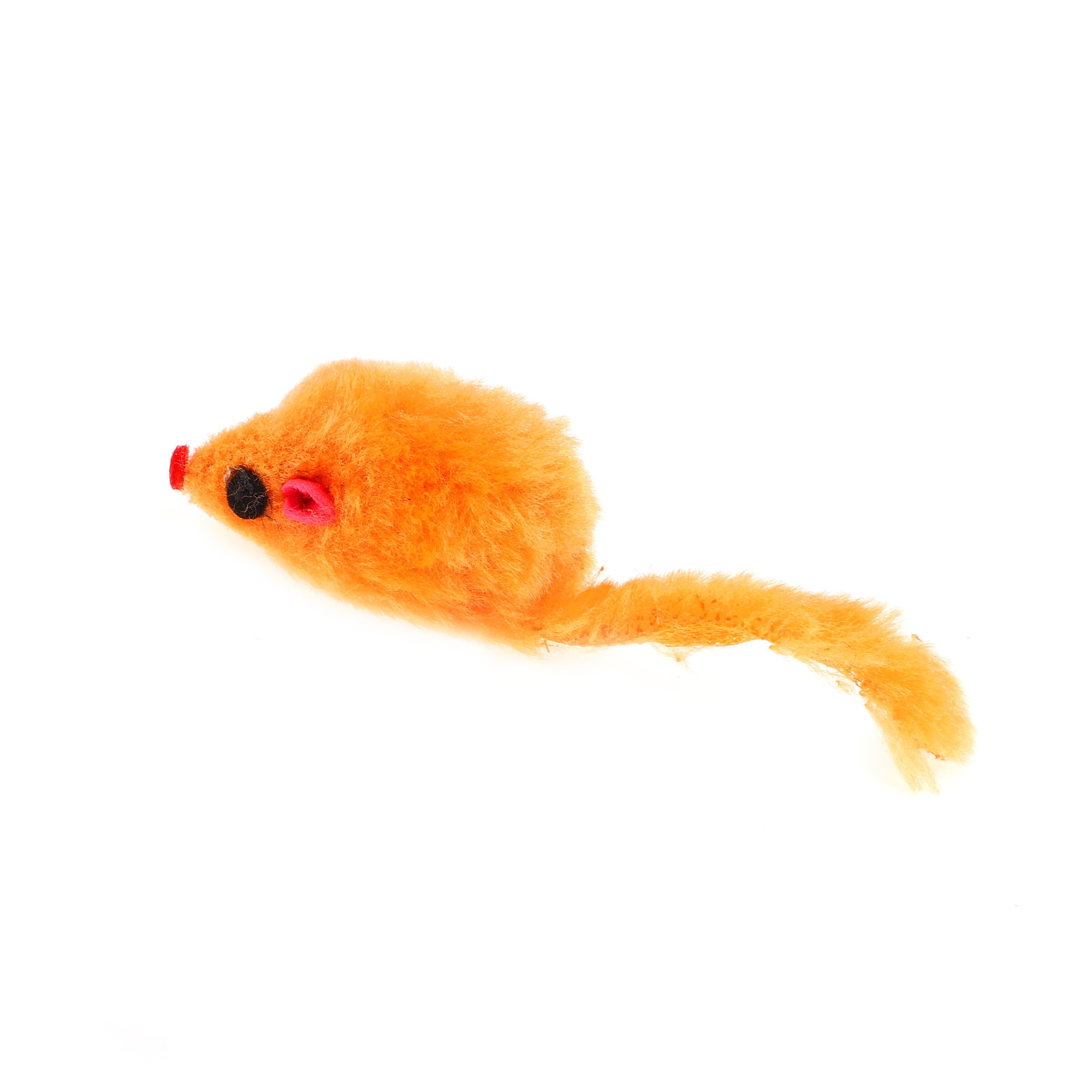 Unique Bargains 1 Pc Portable Mouse Cat Teaser Toy Outdoor Orange