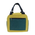 thumbnail image 1 of Unique Bargains 1 Pc Portable Color Matching Thermal Bag for Work 9.06"x5.51"x7.87" Yellow Green, 1 of 5
