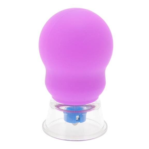 Unique Bargains 1 Pc Portable Cupping Facial Tools for Beauty Parlor 0.94" Purple Silicone Glass