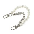 thumbnail image 1 of Unique Bargains 1 Pc Portable Double Layer Pearls Handbag Straps for Dating Silver Tone Metal Plastic, 1 of 5