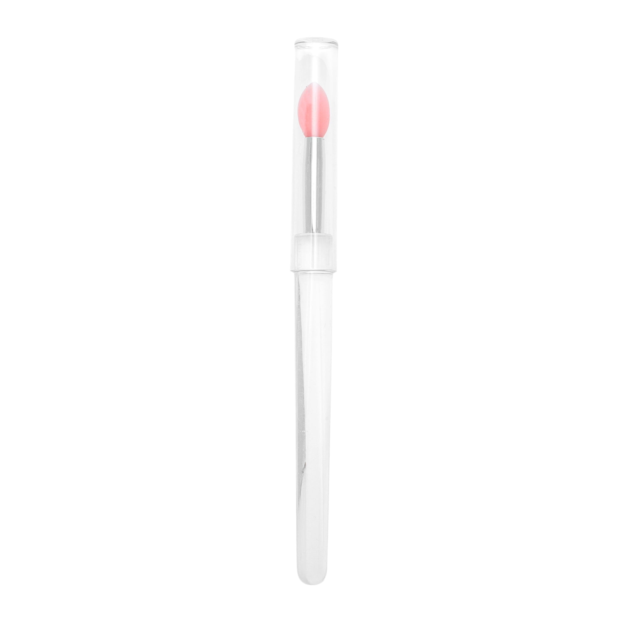 Unique Bargains 1 Pc Portable Durable Lightweight Silicone Lip Brush for Travel Rose Red
