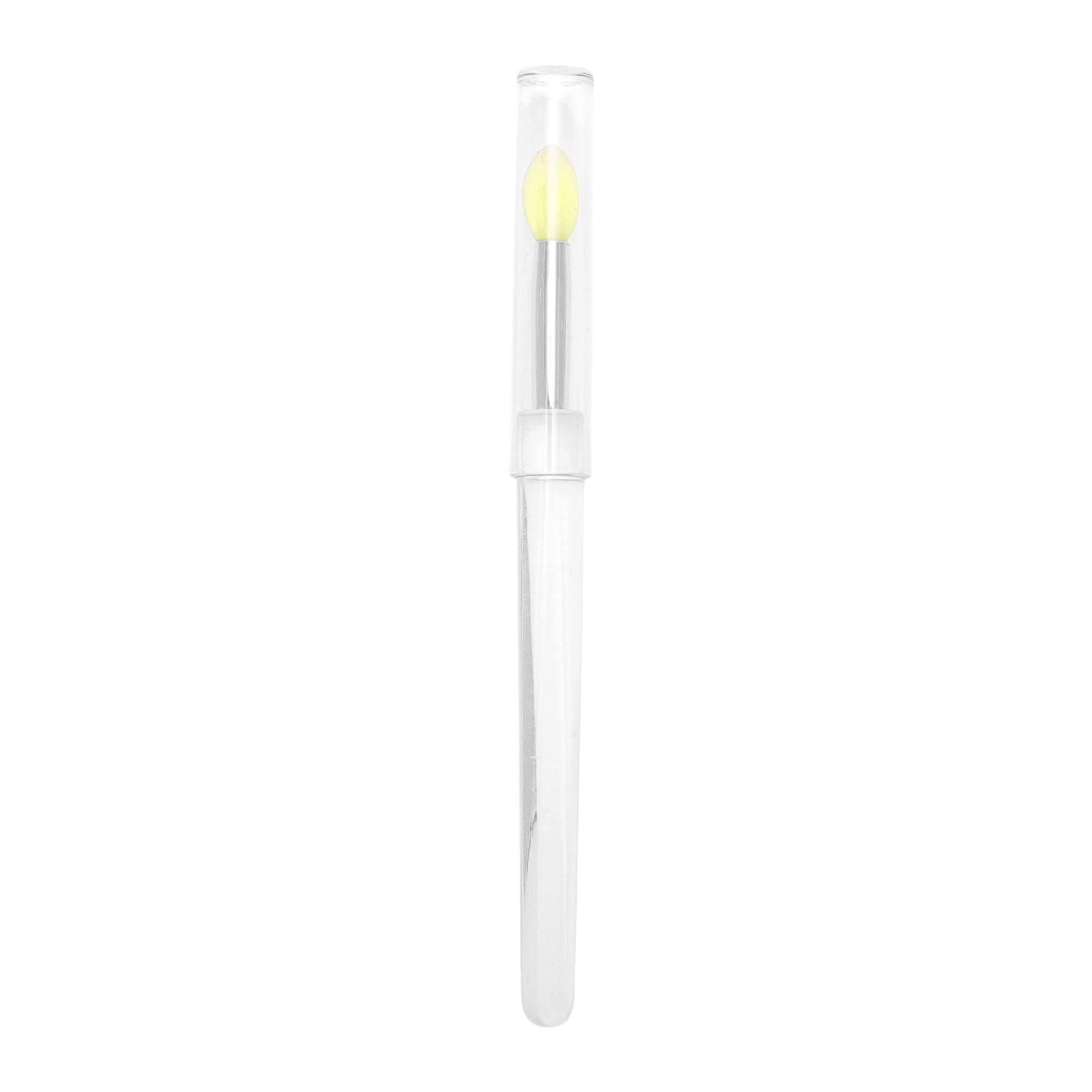 Unique Bargains 1 Pc Portable Durable  Lightweight Silicone Lip Brush for Travel Yellow