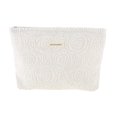 thumbnail image 1 of Unique Bargains 1 Pc Portable Embossment Rose Makeup Bag Polyester Beige Large, 1 of 5