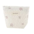 thumbnail image 1 of Unique Bargains 1 Pc Portable Embroidery Rose Makeup Bag Polyester Beige Small, 1 of 5