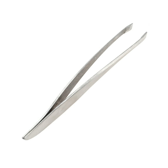 Unique Bargains 1 Pc Portable Eyebrow Tweezer for Bathroom Travel Hotel Silver Tone Stainless Steel