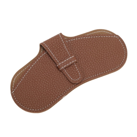 Unique Bargains 1 Pc Portable Eyeglasses Bag Durable Eyeglasses Storage Brown