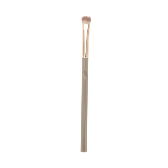 Unique Bargains 1 Pc Portable Eyeshadow Brush Large Light Coffee Color Nylon Hair Aluminum Tube Plastic Handle