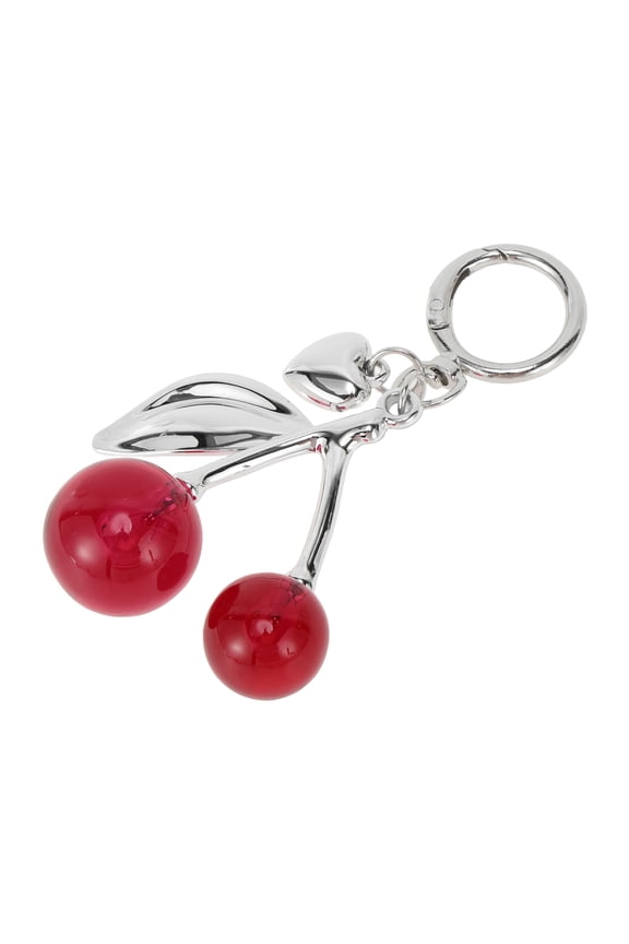 1 Pc Portable Heart Keychain Red Acrylic Metal