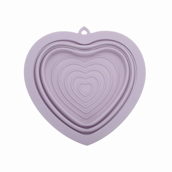 Unique Bargains 1 Pc Portable Heart Makeup Brush Cleaning Mat Dark Purple