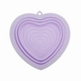 thumbnail image 1 of Unique Bargains 1 Pc Portable Heart Makeup Brush Cleaning Mat Purple, 1 of 7