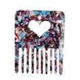 thumbnail image 1 of Unique Bargains 1 Pc Portable Heart Shaped Hair Insert Comb for All Hair Types Blue, 1 of 5