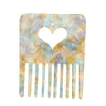 thumbnail image 1 of Unique Bargains 1 Pc Portable Heart Shaped Hair Insert Comb for All Hair Types Yellow, 1 of 5