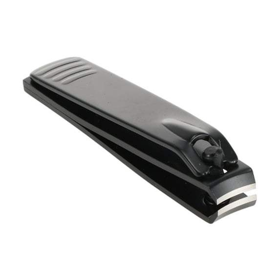 Unique Bargains 1 Pc Portable Large Arc Pattern Nail Clippers for Women Men 3.15"x0.59"x0.75" Black