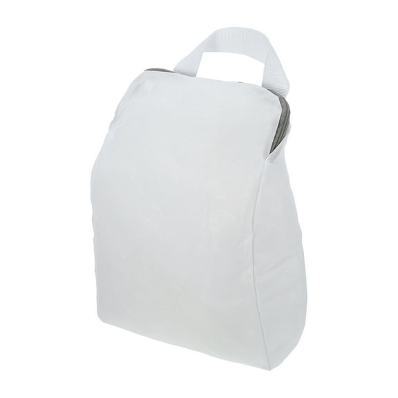Unique Bargains 1 Pc Portable Laundry Bag for Laundry Room 7.87"x3.15"x11.81" White Gray