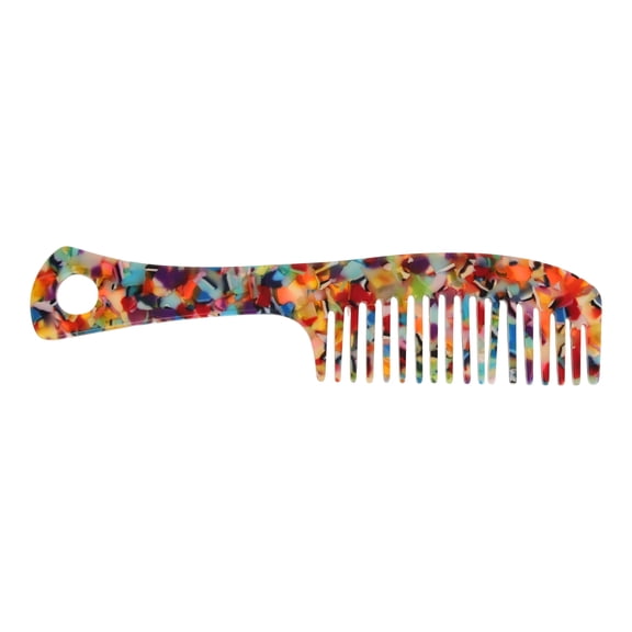 Unique Bargains 1 Pc Portable Long Handle Hair Comb for All Hair Types Styles Colorful
