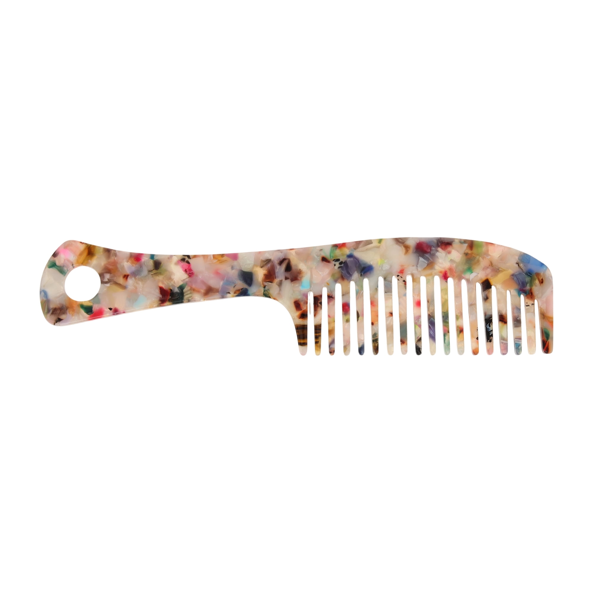 Unique Bargains 1 Pc Portable Long Handle Hair Comb for All Hair Types Styles Multicolor
