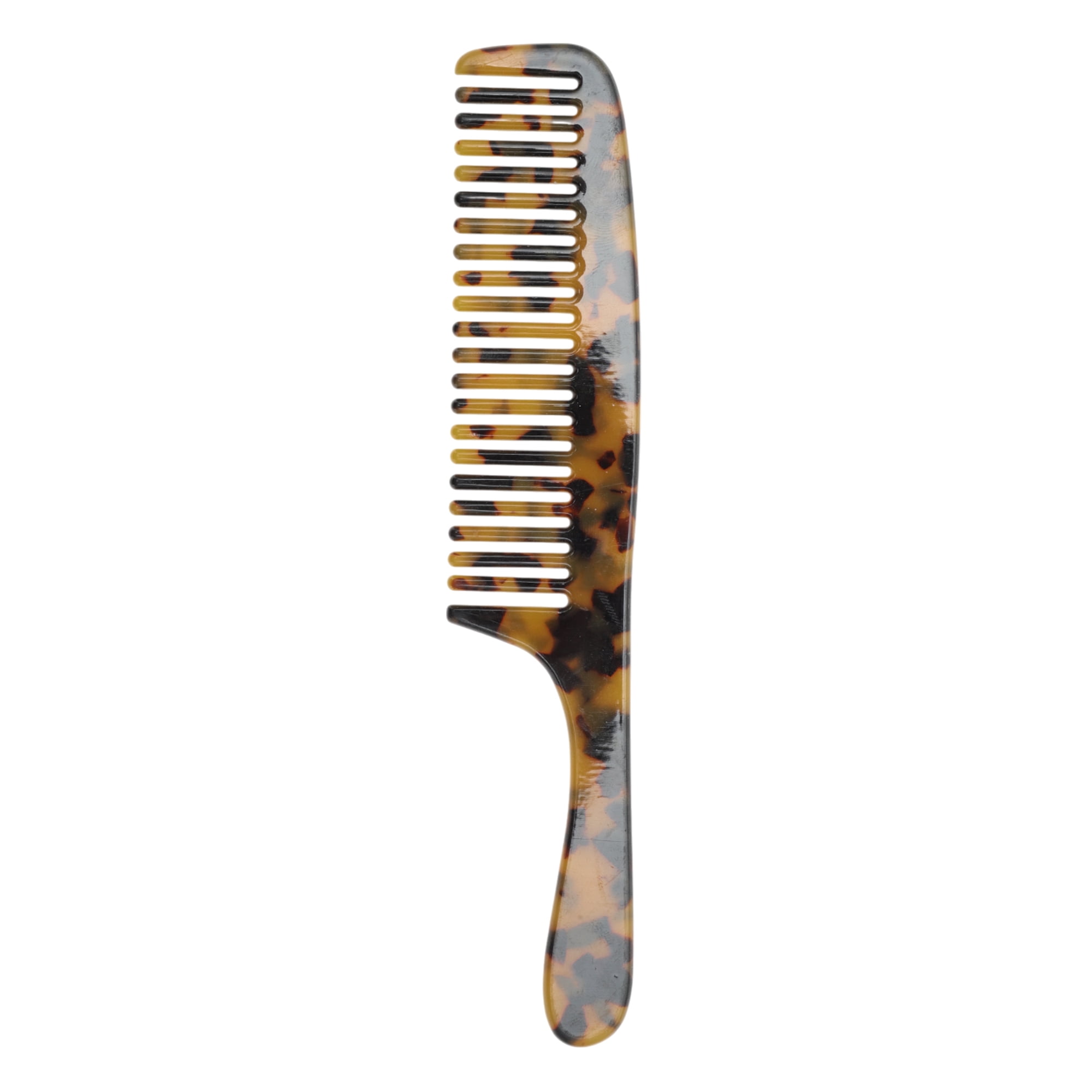 Unique Bargains 1 Pc Portable Long Handle Hair Comb for Women Men Tortoiseshell Color
