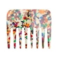 thumbnail image 1 of Unique Bargains 1 Pc Portable Marble Wide Tooth Comb Colorful Acetate Sheet, 1 of 5