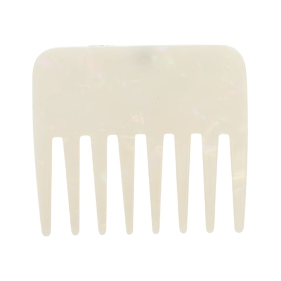 Unique Bargains 1 Pc Portable Marble Wide Tooth Comb Colorful White Acetate Sheet