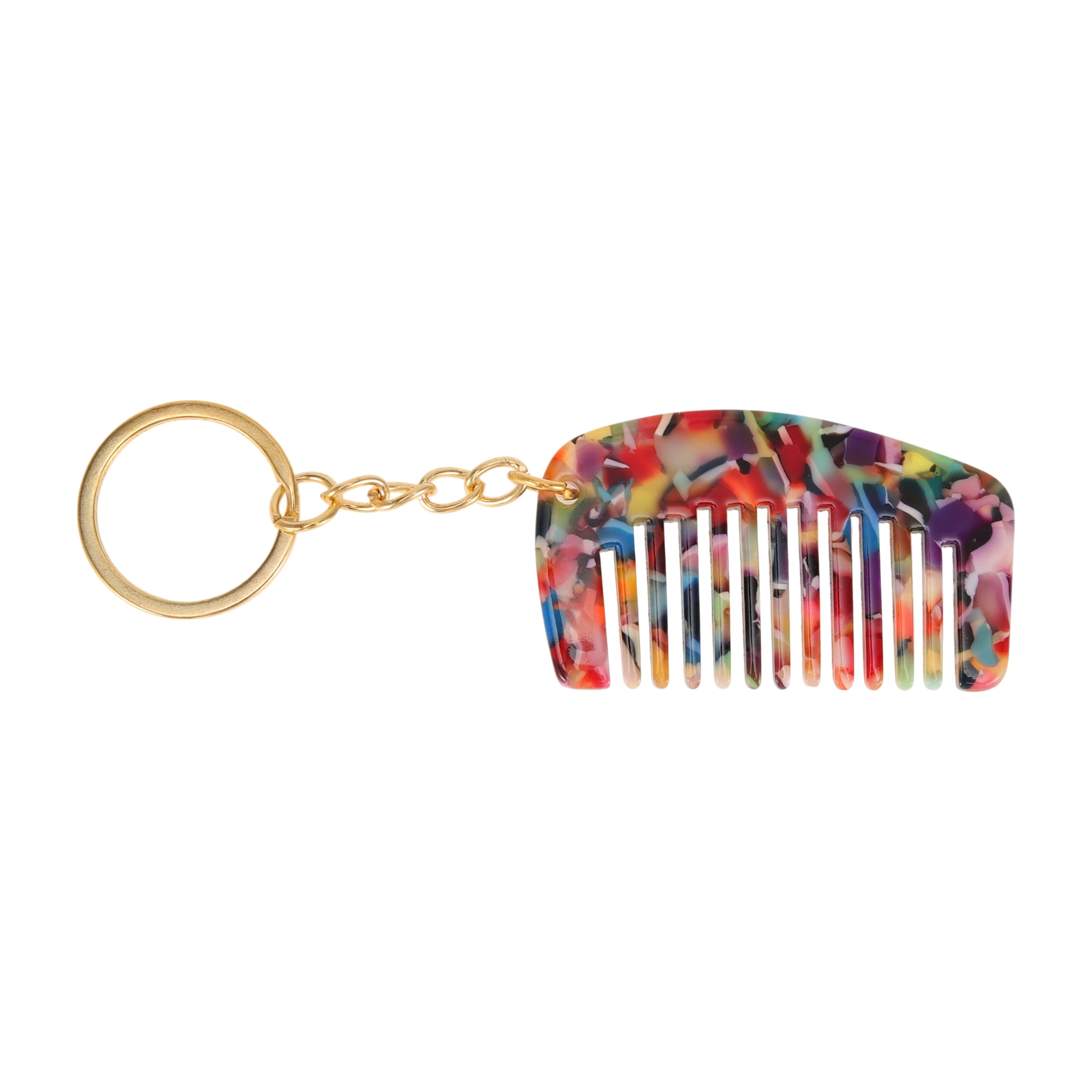 Unique Bargains 1 Pc Portable Mini Keychain Hair Comb for Making hair Smooth Assorted