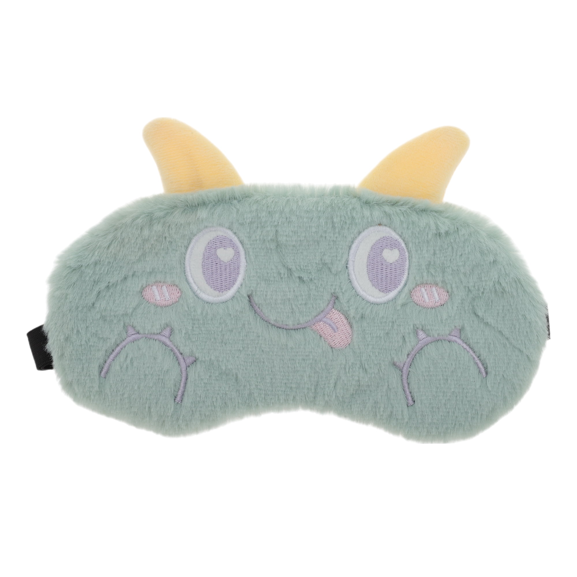 Unique Bargains 1 Pc Portable Monster Sleep Mask for Hotel Green Fleece