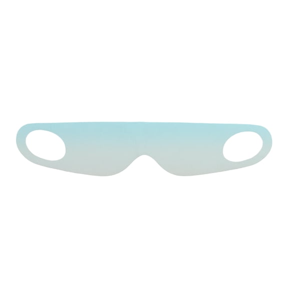 Unique Bargains 1 Pc Portable One-piece Ear Hanging Eye Mask for Hotel Gradient Blue Polyamide