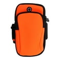 thumbnail image 1 of Unique Bargains 1 Pc Portable Phone Holder Arm Bands with Zipper for Hiking Gym Orange Neoprene, 1 of 4