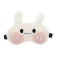 thumbnail image 1 of Unique Bargains 1 Pc Portable Rabbit Adjustable Eye Mask for Travel Beige Fleece, 1 of 3