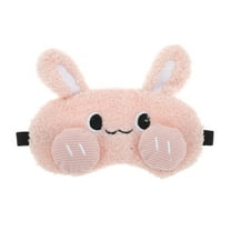 Unique Bargains 1 Pc Portable Rabbit Adjustable Eye Mask for Travel Pink Fleece
