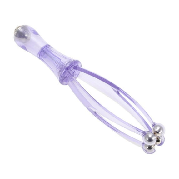 Unique Bargains 1 Pc Portable Roller Finger Massager Clear Purple