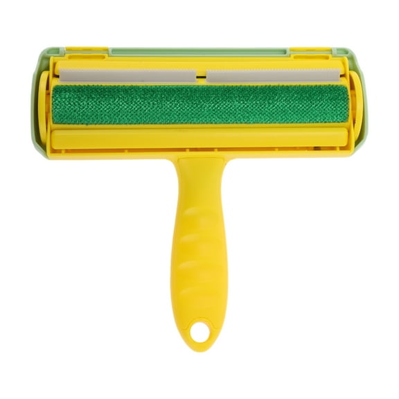 Unique Bargains 1 Pc Portable Roller Pet Hair Remover for Dog for Cat Green Yellow