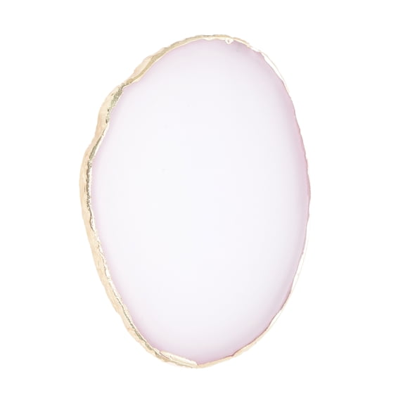 Unique Bargains 1 Pc Portable Round Nail Art Palette White Gold Tone