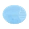 thumbnail image 1 of Unique Bargains 1 Pc Portable Silicone Facial Cleansing Brush Oval 3.94"x3.15"x1.3" Light Blue, 1 of 7