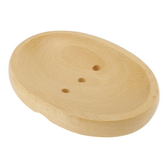 Unique Bargains 1 Pc Portable Soap Dish Oval Brown Soap Dish for Bathroom Kitchen 5.28"x3.78"x0.83"