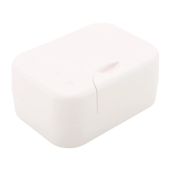 Unique Bargains 1 Pc Portable Soap Holder White Soap Holder for Bathroom 4.33"x3.15"x1.97"