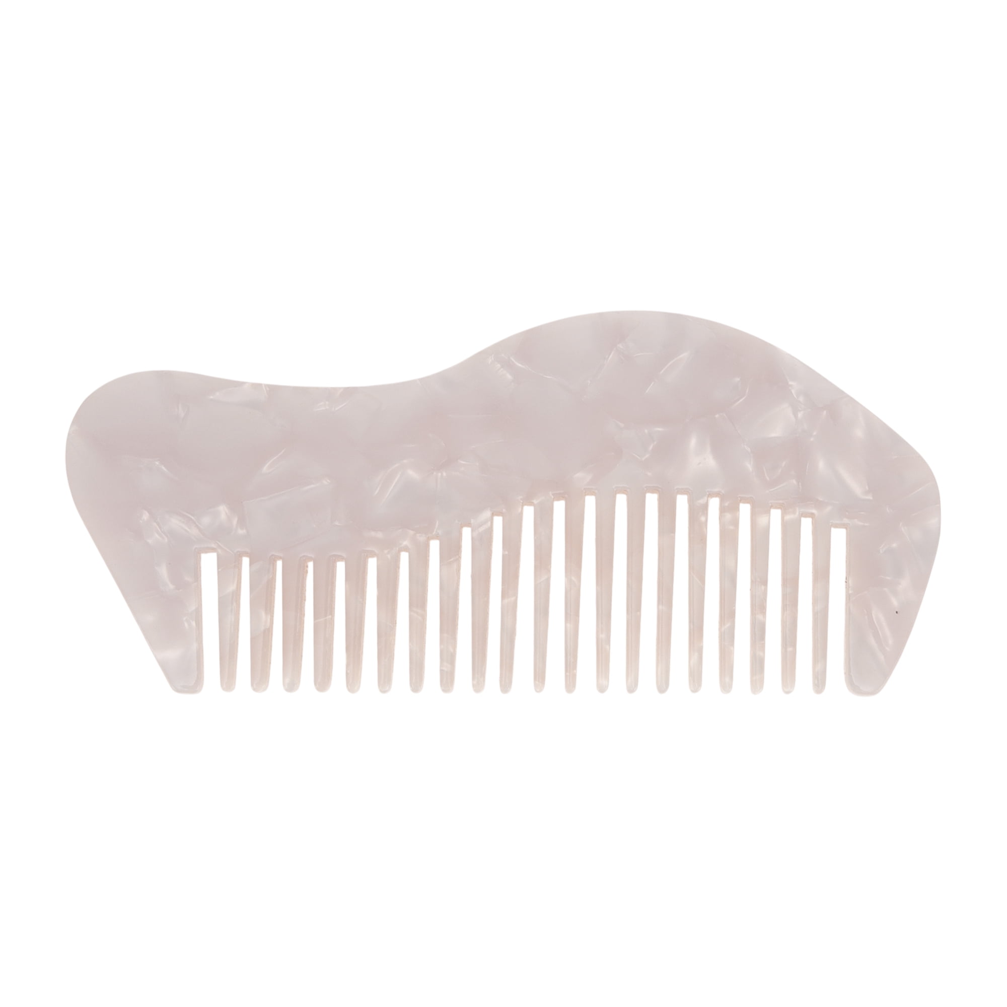 Unique Bargains 1 Pc Portable Special Shape Hair Comb for All Hair Types Styles White