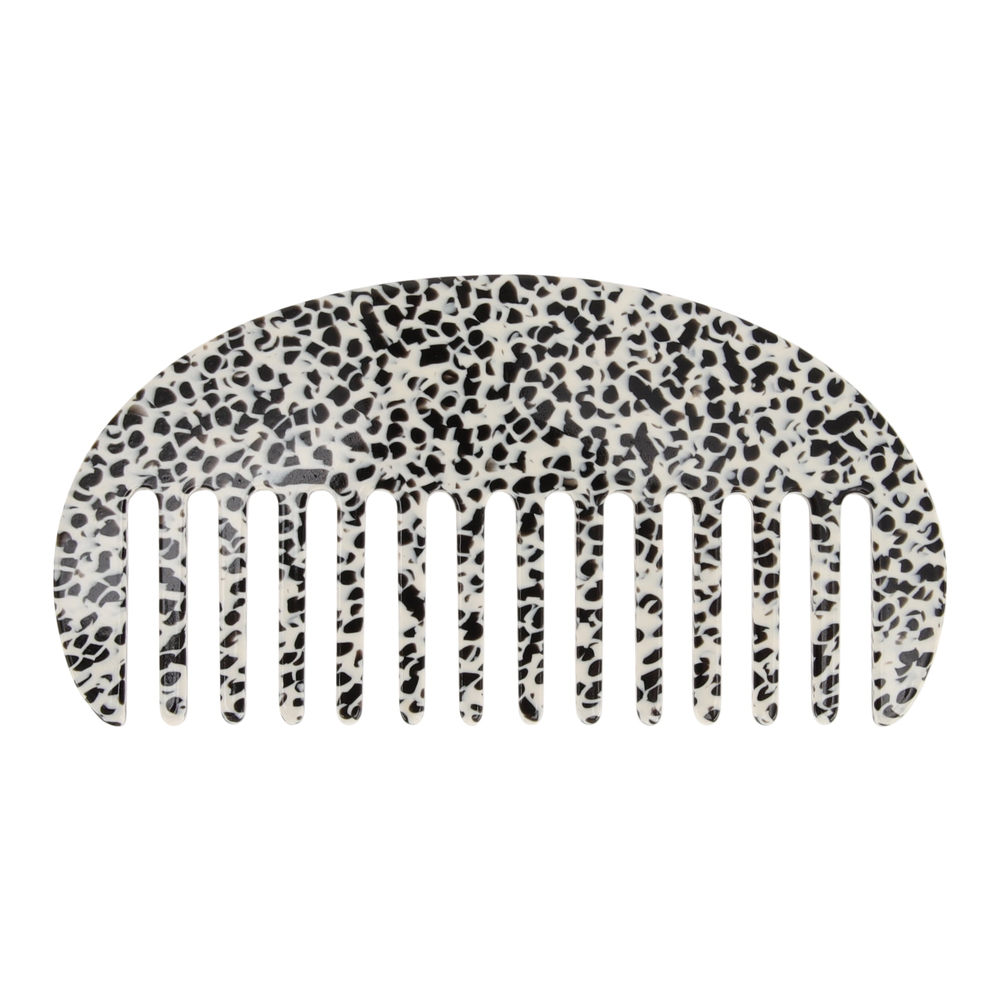 Unique Bargains 1 Pc Portable Spotted Pattern Hair Comb for All Hair Types Styles Black