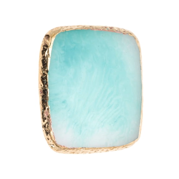 Unique Bargains 1 Pc Portable Square Nail Art Palette Blue Gold Tone