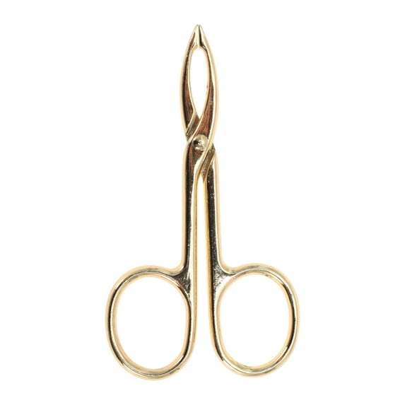 Unique Bargains 1 Pc Portable Straight Eyebrow Tweezer 3.23"x1.89" Gold Tone