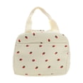 thumbnail image 1 of Unique Bargains 1 Pc Portable Thermal Lunch Bag for Work 10.24"x7.09"x8.27" Pink Beige White,Red, 1 of 5