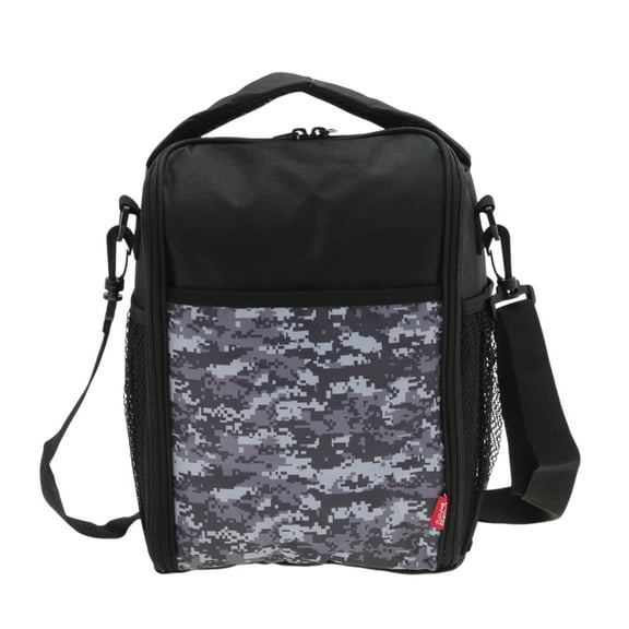 Unique Bargains 1 Pc Portable Thickened Lunch Bag Black Gray