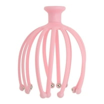 Unique Bargains 1 Pc Portable Twelve Claws Head Massager for Home Pink ABS Steel Ball
