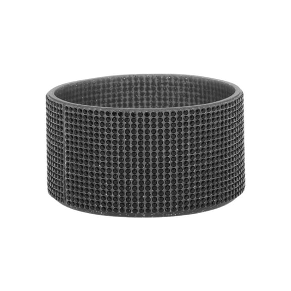 Unique Bargains 1 Pc Protective Flash Faux Diamond Water Bottle Boot Black Silicone