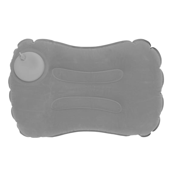 Unique Bargains 1 Pc Pump-action Camping Pillow Inflatable Pillow for Camping Gray Flocking