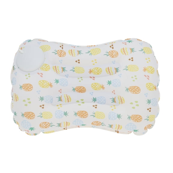 Unique Bargains 1 Pc Pump-action Camping Pillow Inflatable Pillow for Camping White Orange Yellow Ice Silk