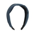thumbnail image 1 of Unique Bargains 1 Pc Pure Color Wide Headbands for Women Navy Blue, 1 of 6
