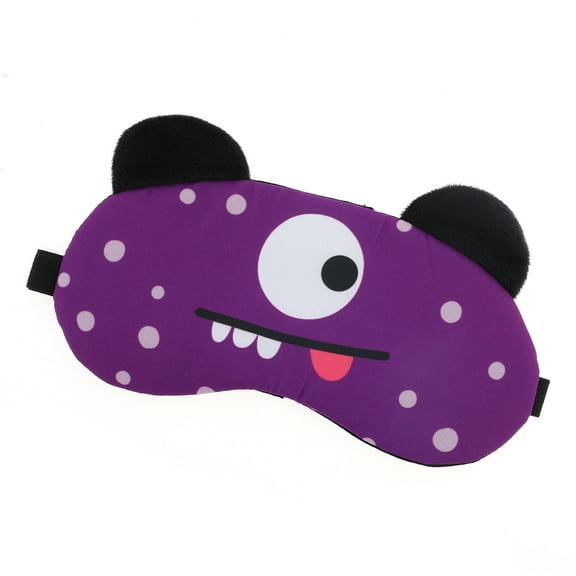 Unique Bargains 1 Pc Purple Cartoon Monsters Sleep Mask Soft Eye Shade Cover for Light