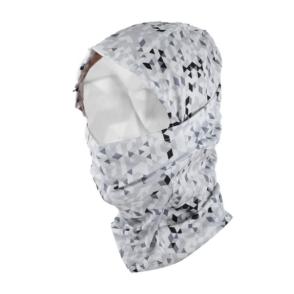 Unique Bargains 1 Pc Quick-drying Ice Silk Geometric Balaclava Face Mask Gray White