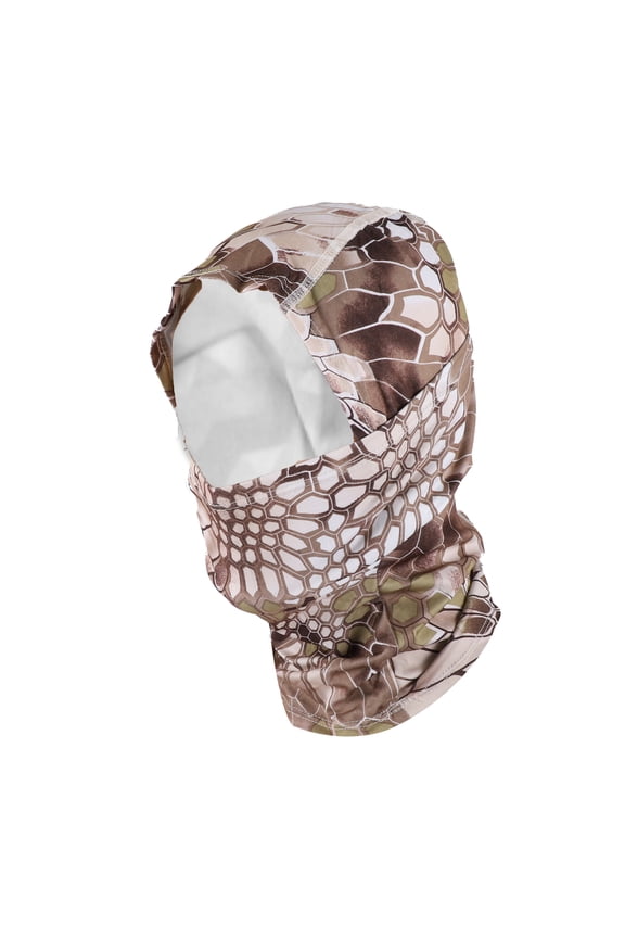 1 Pc Quick-drying Ice Silk Snake Pattern Balaclava Face Mask Dark Brown