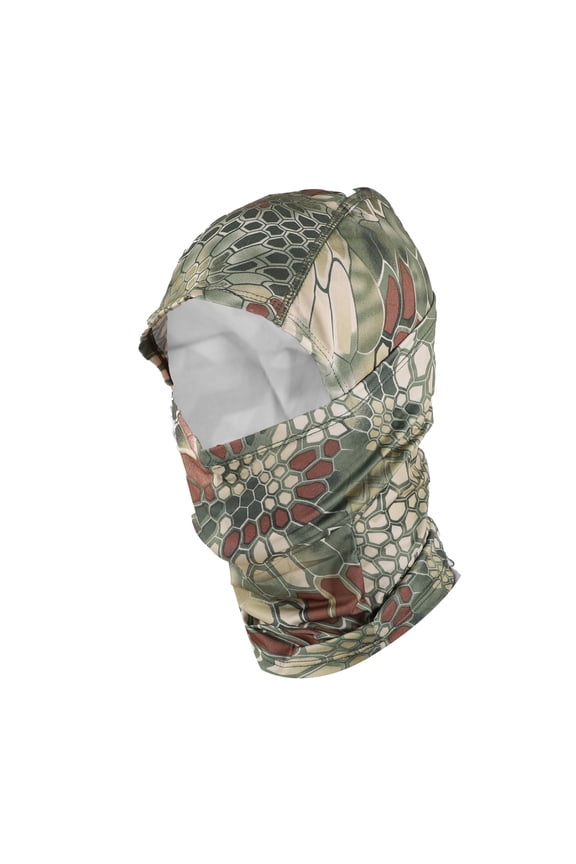 1 Pc Quick-drying Ice Silk Snake Pattern Balaclava Face Mask Dark Green